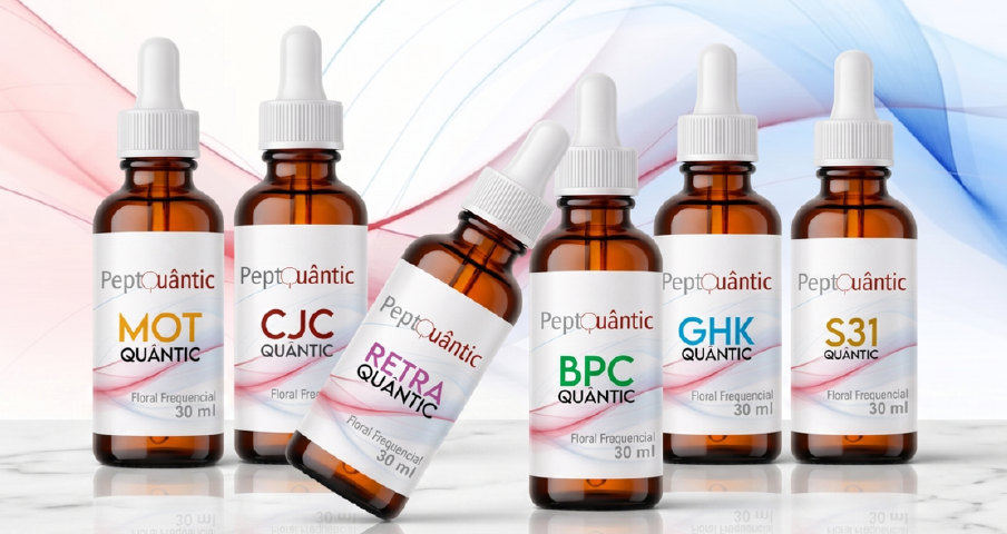 Linha Peptiquantic — MOT, CJC, RETRA, BPC, GHK e S31